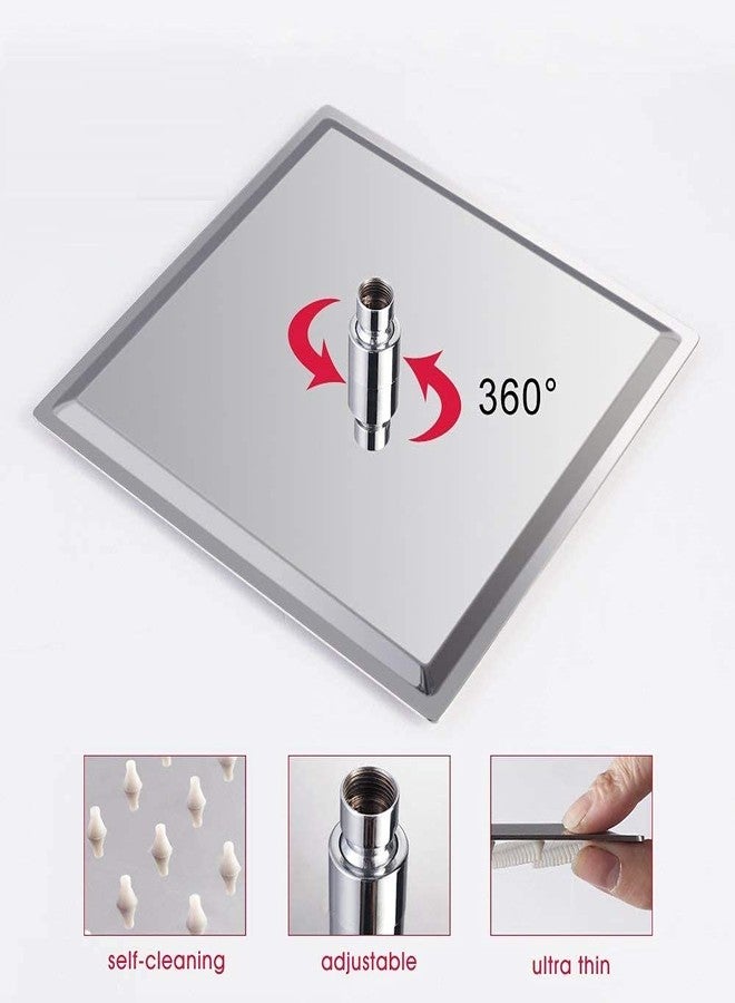 MLD 12 x 12 inch Square Stainless Steel Rain Shower Head with 458mm (18") Long SS Square Shower arm Combo,Free TAFLON TAP - Image 5